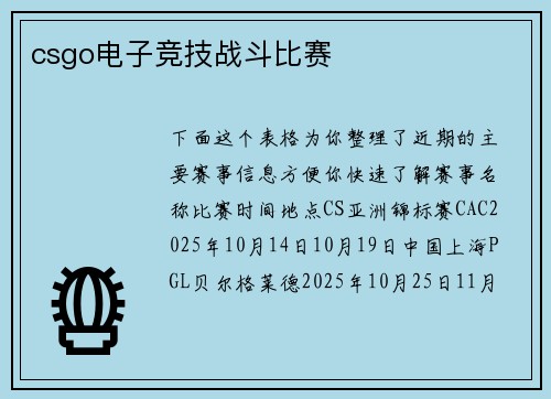 csgo电子竞技战斗比赛
